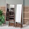 Freestanding Full Length LED Mirror Jewelry Armoire with 6 Storage Drawers